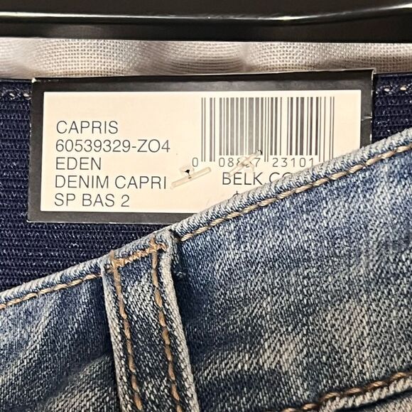 Kim Rogers petite denim capri size 8P tummy control with pockets NWT - Picture 3 of 6